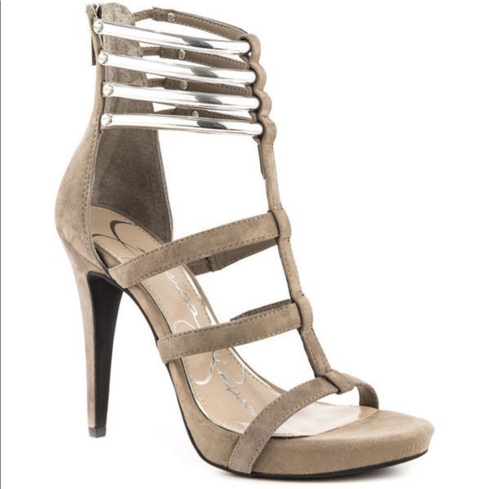 Jessica Simpson Cendini Clapton Grey Suede Heels